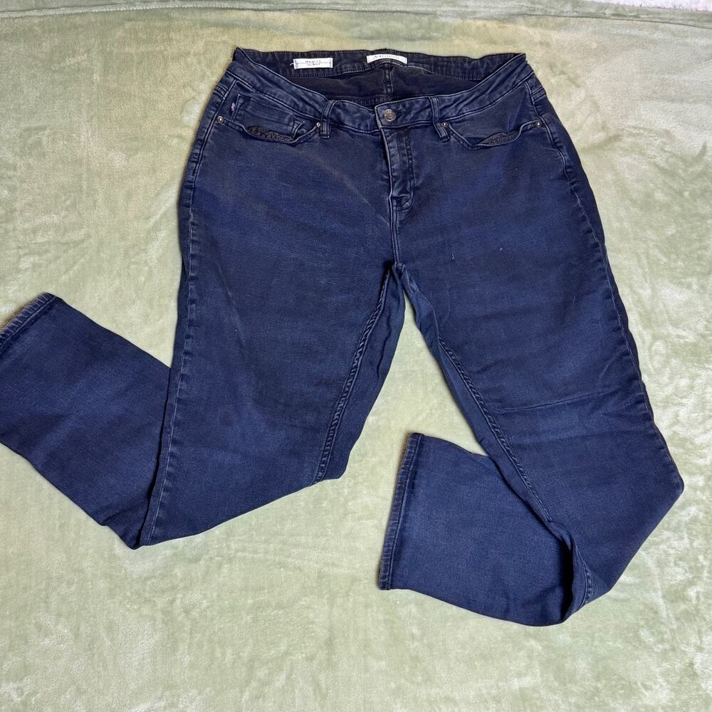 VIGOSS Marley Skinny Jeans Womens 16 Stretch Denim Mid Rise Dark Wash